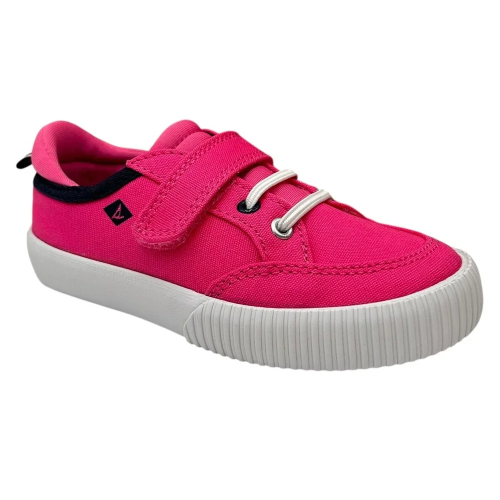 Sperry Toddler Girls Slip-on Canvas Shoes Size 8 Pink Casual Lightweight Comfort